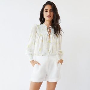 NWT Wilfred Castello Blouse in Light Birch/Citron
